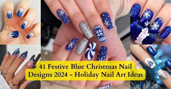 Blue-Christmas-Nail