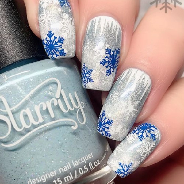 Easy-Christmas-nail-Icicle-Drips