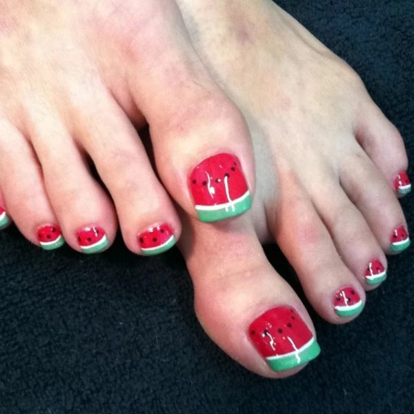 French-Tip-Summer-Toe-nails-Fruit