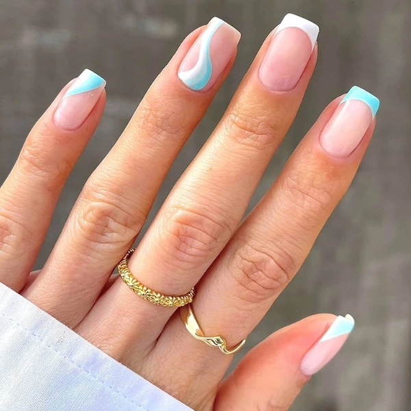 Short-Acrylic-Coffin-Nails-Beach-Waves