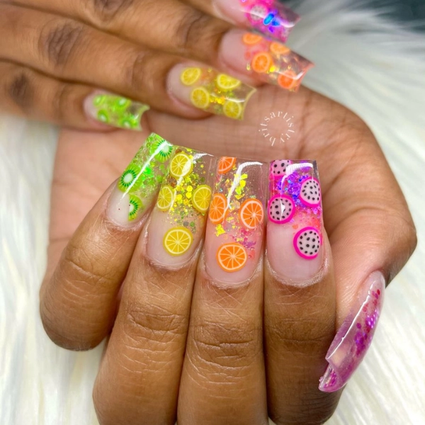 Short-Acrylic-Coffin-Nails-Fruit-Slices