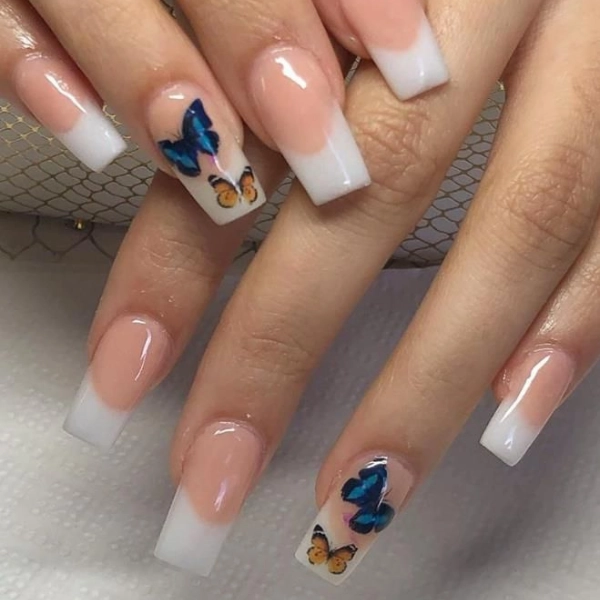 Short-Coffin-Summer-Nails-Butterfly