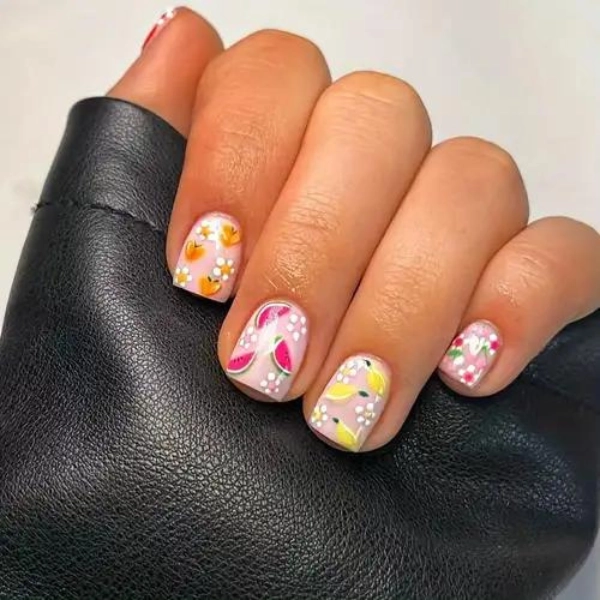 Short-Square-Summer-Nails-Fruit