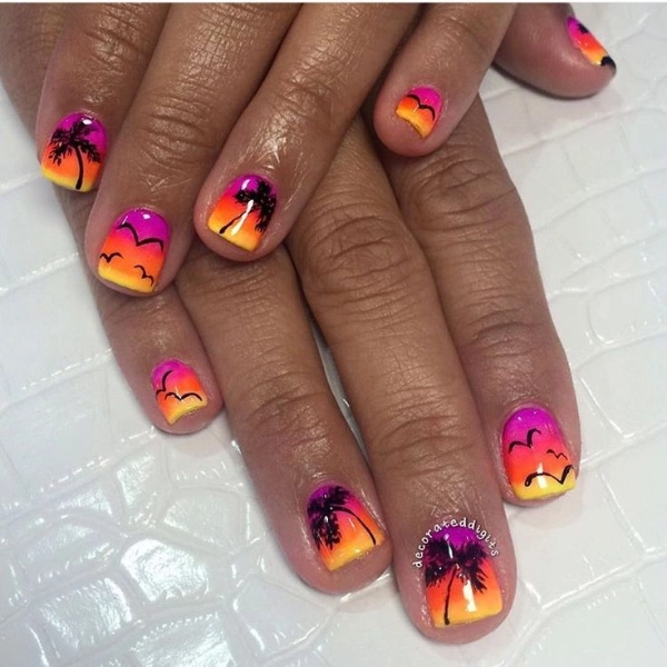 Short-Square-Summer-Nails-Sunsets