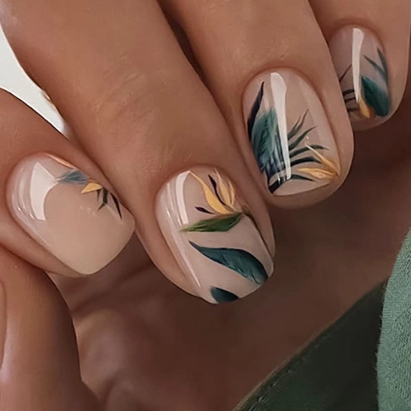 Short-Square-Summer-Nails-Tropical