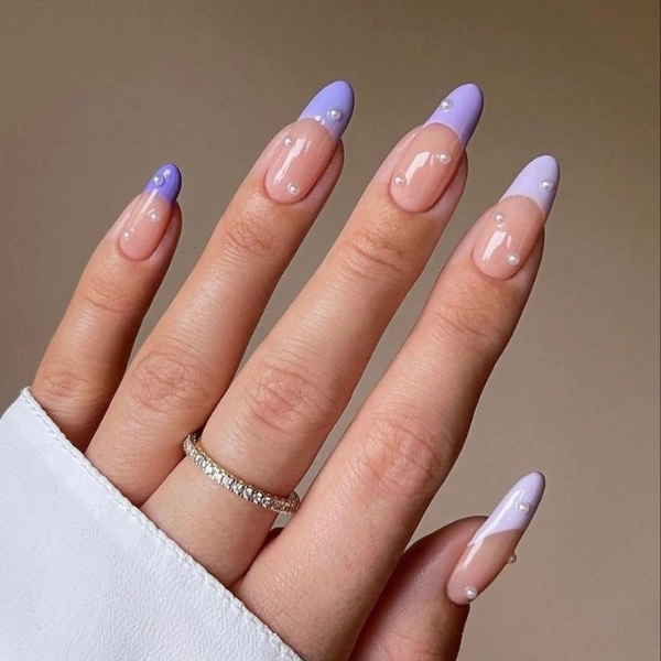 Simple-Purple-Summer-Nails-French-Tips