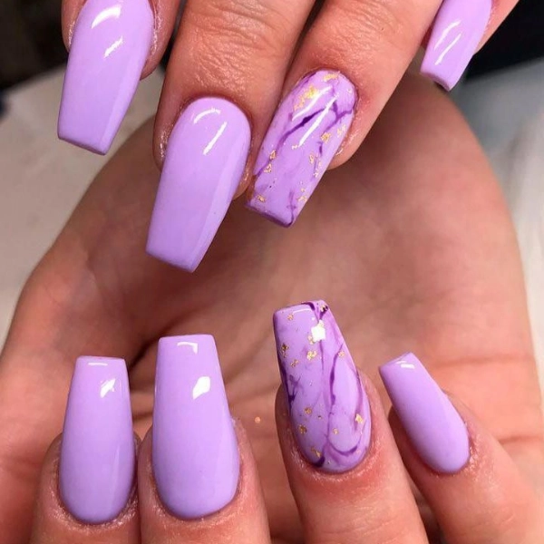 Simple-Purple-Summer-Nails-Marble