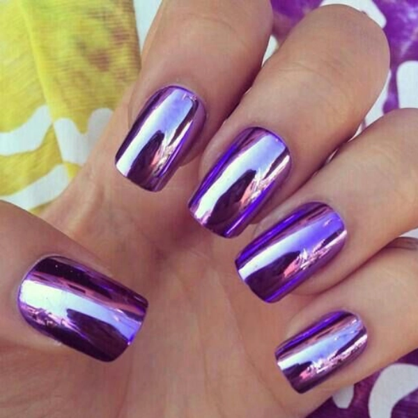 Simple-Purple-Summer-Nails-Metallic