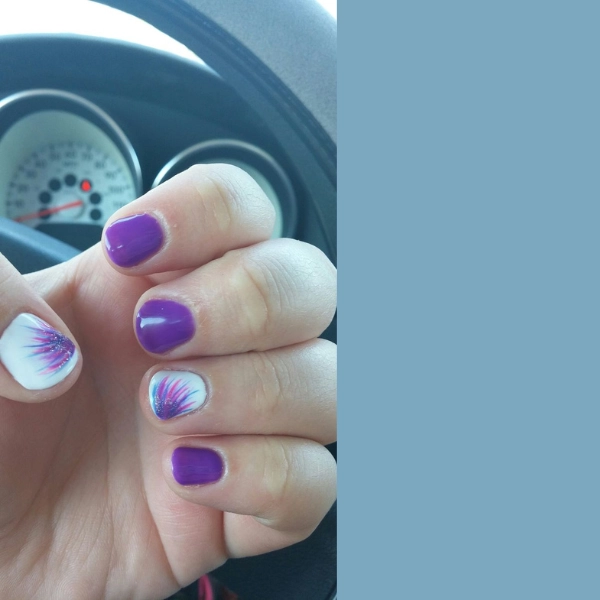 Simple-Purple-Summer-Nails-Purple-Tie-Dye