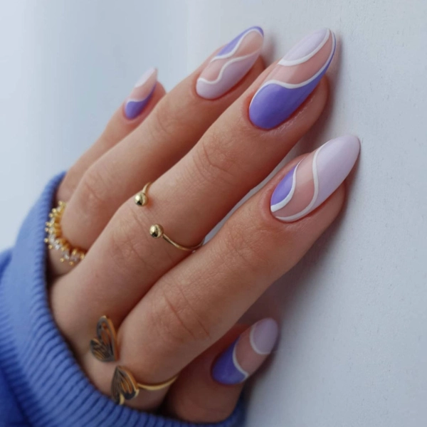 Simple-Purple-Summer-Nails-Stripes