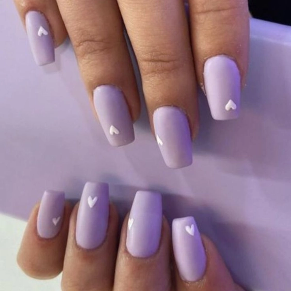 Simple-Purple-Summer-Nails-Violet