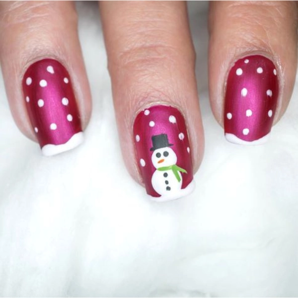 Simple-short-Christmas-nails-Joyful-Messages