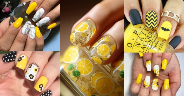 Simple-yellow-summer-nails