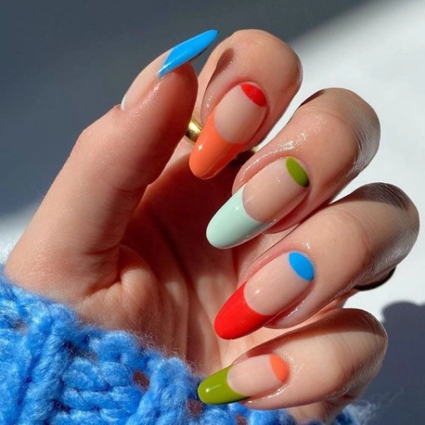 Summer-French-Tip-Nail-Color-Block