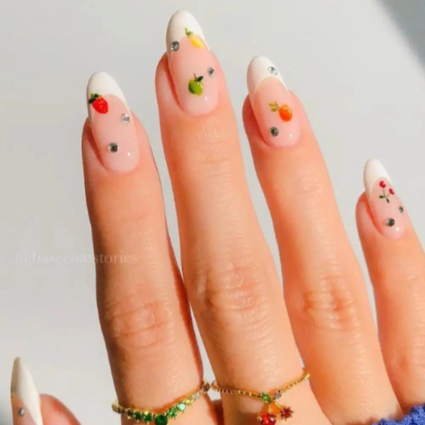 Summer-French-Tip-Nail-Fruit