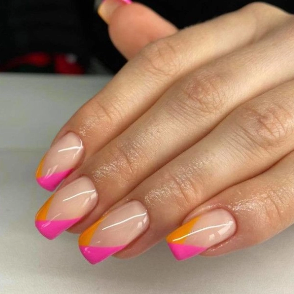 Summer-French-Tip-Nail-Neon