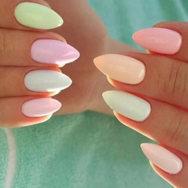 Summer-Pastel-almond-nails