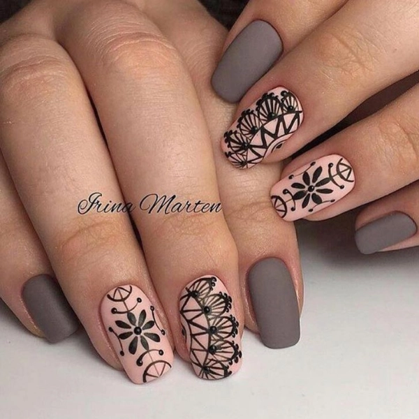 acrylic-square-nails-Lace