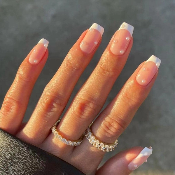 acrylic-square-nails-Pearl