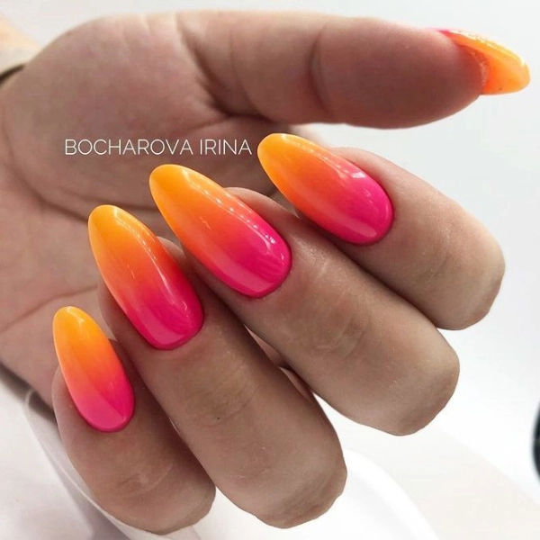 almond-short-summer-nails-Sunset-Ombre