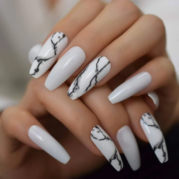 coffin-nails-designs-Marble