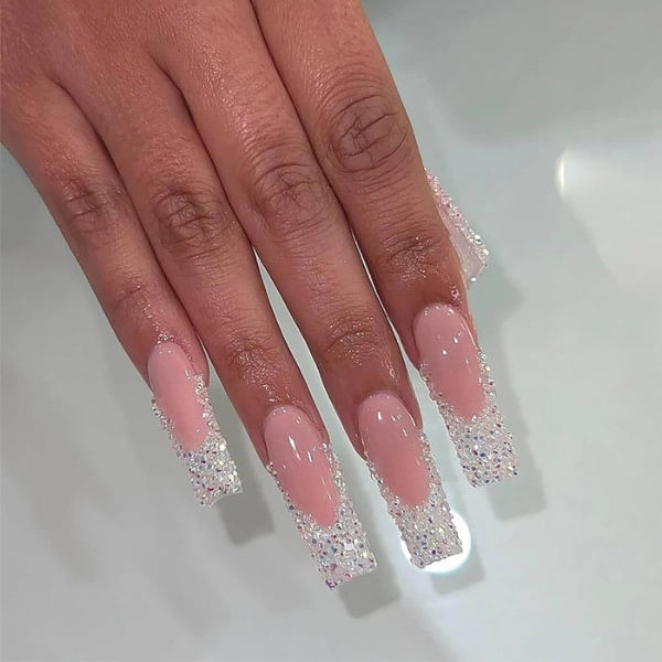 coffin-nails-french-tip-Glitter