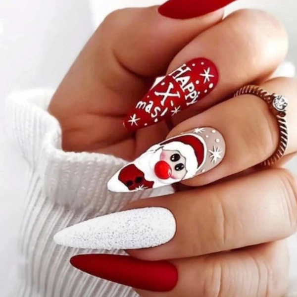 red-christmas-nails-Santa-Claus