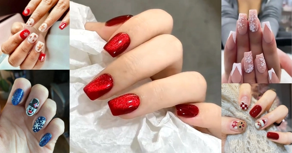 short-acrylic-christmas-nails