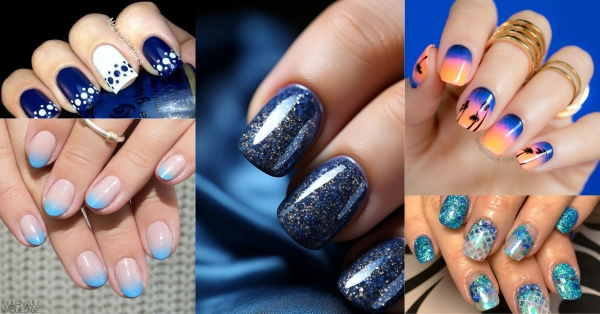 short-blue-summer-nails