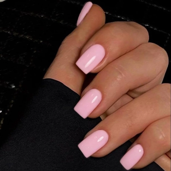 short-pink-nails-Pastel-Pink