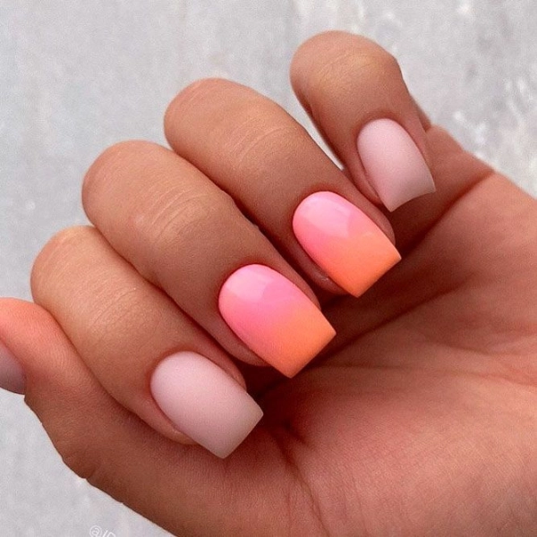 short-summer-nails-Ombre