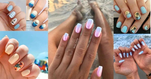 short-summer-nails-beach