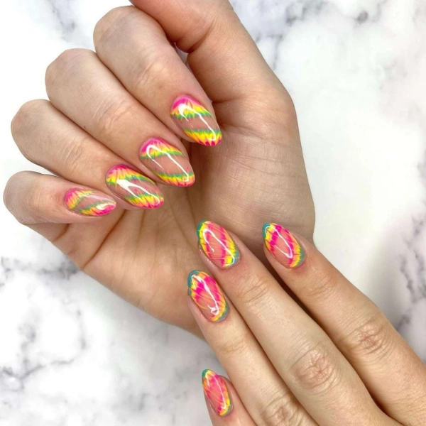 simple-short-summer-nails-Tie-Dye