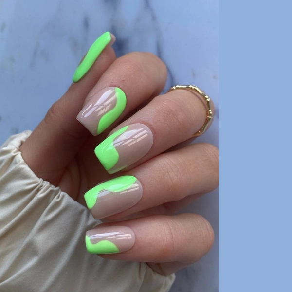 simple-summer-green-nails-Lime