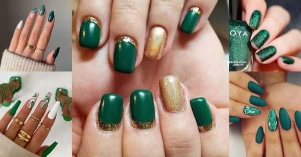 simple-summer-green-nails