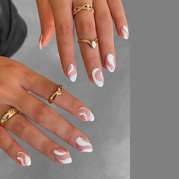 simple-white-summer-nails-Negative-Space