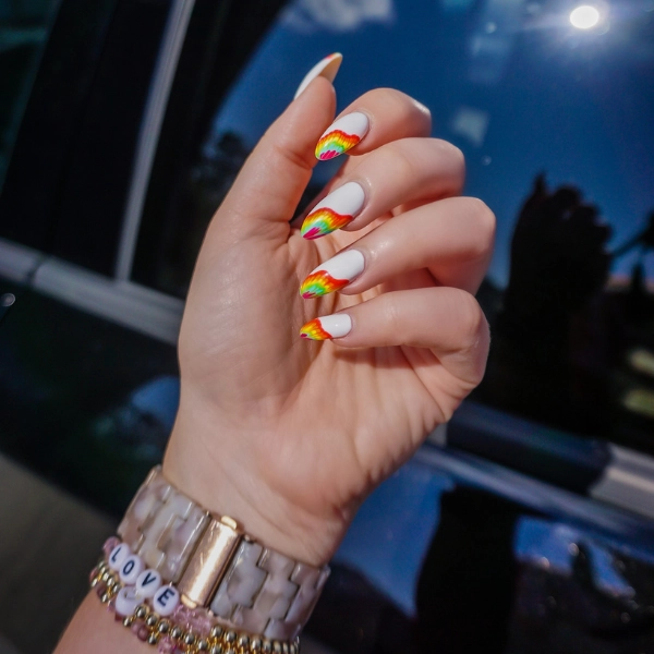 summer-almond-nails-designs-Tie-Dye