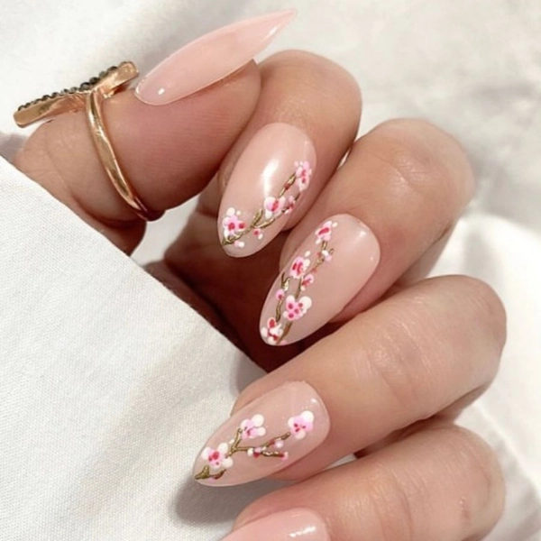 summer-nail-designs-Cherry-Blossom