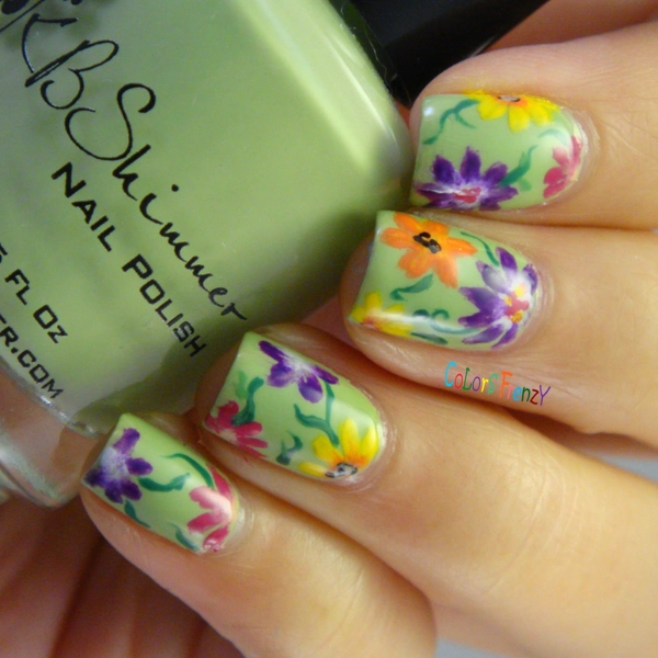 summer-nail-designs-Floral-Frenzy