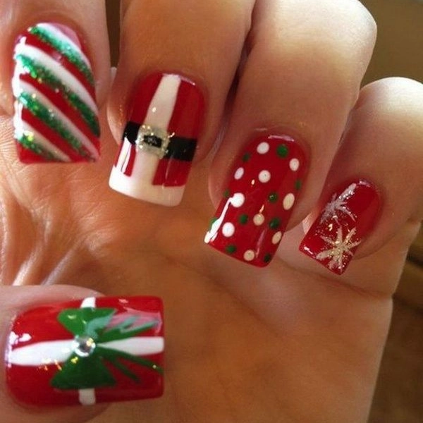 Acrylic-Coffin-Christmas-Nails-Santas-Belt