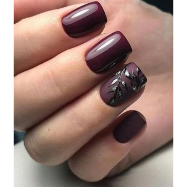 Autumn-Fall-Nail-Burgundy-and-Black