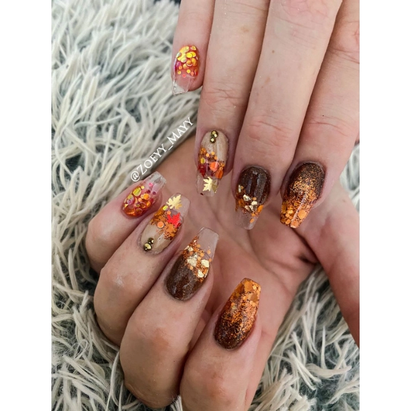 Autumn-Fall-Nail-Copper-Glitter