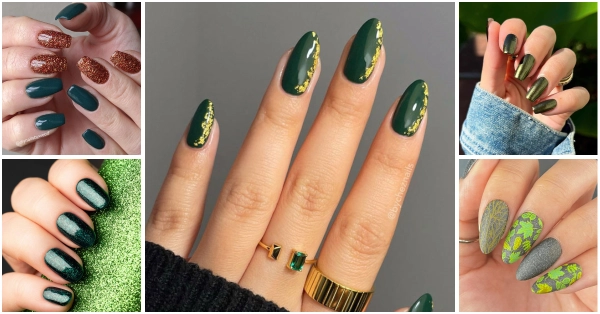 Autumn-green-fall-nails-designs