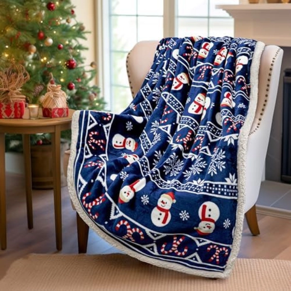 Christmas-decorations-Living-room-Cozy-Throw-Blankets