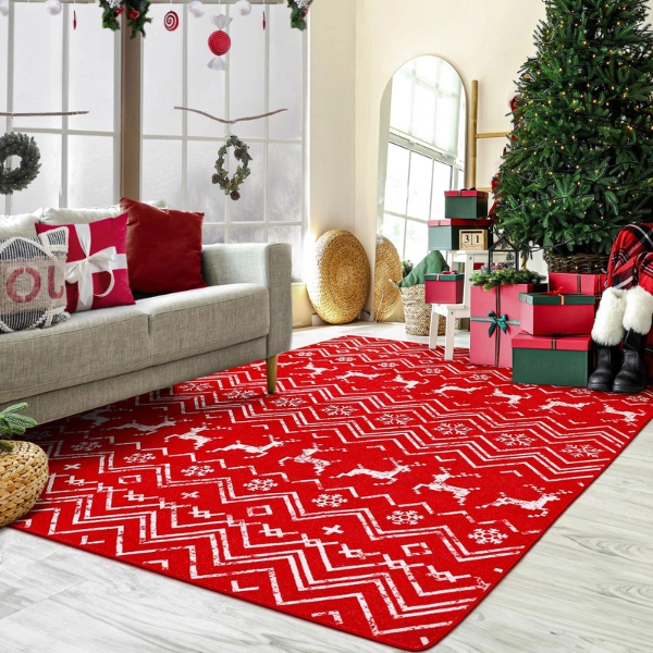 Christmas-decorations-Living-room-Holiday-Themed-Rugs