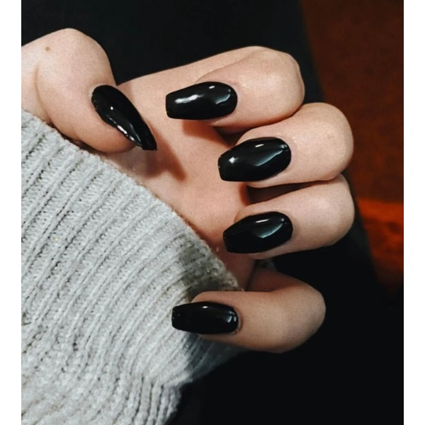 Dope-Nail-Short-Black-Glossy