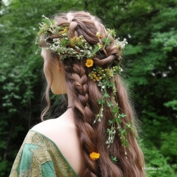 Forest-Fairy-Wedding-Hair-Crown-Braid