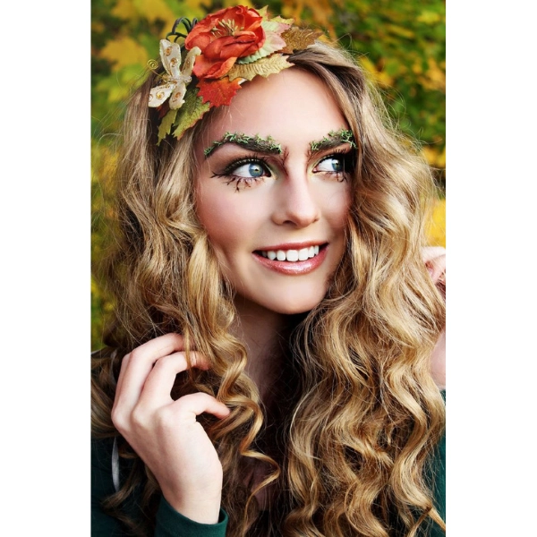 Forest-Fairy-Wedding-Makeup-Leafy-Eyebrows