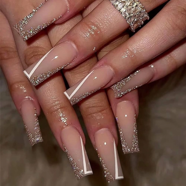 French-Tip-Square-Long-Nail-Nude