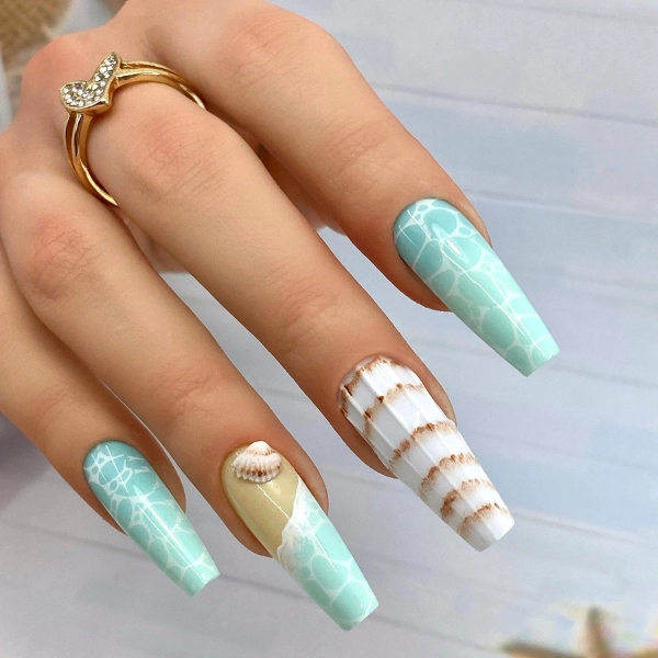 Long-Coffin-Summer-Nails-Beach-Shells